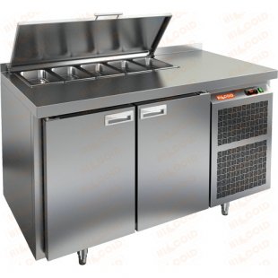 Salad table Hicold SL1-11GN O with cover (1390x700x850mm, +2...+10 °C)