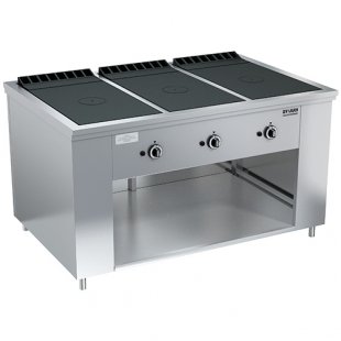 Gas stove 3-burner closed type floor without oven PRG-IIA-3S Maxi (1470x990x850(740)mm, 3x10kW)