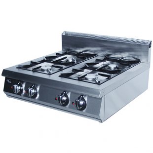 Gas stove 4-burner without oven (tabletop) F4PG/800/50003 (800x800x330 in, 28.5 kW)