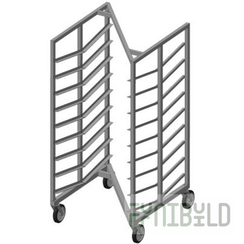 Euroframe (trolley) sausage Z-shaped (1030x1010x2000 in, 8 rows)