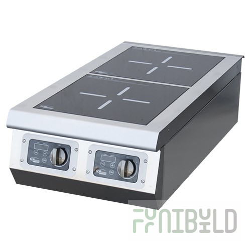 Induction cooker F2IP/800/60003 (tabletop) (420x800x275mm, 2 heating zones 3.5 kW each)