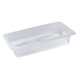 Gastronorm container without lid p/p GN 1/1, H-100, 530x325x100mm, (plastic, transparent), in pack. 6 pcs. 422100101