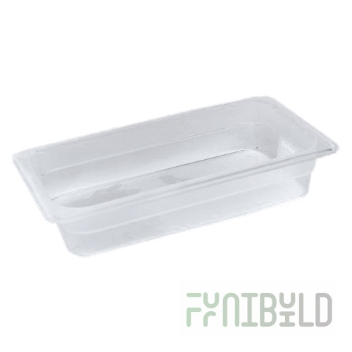 Gastronorm container without lid p/p GN 1/1, H-100, 530x325x100mm, (plastic, transparent), in pack. 6 pcs. 422100101