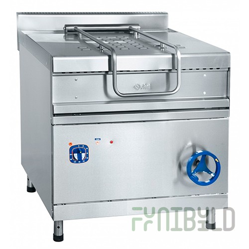 Gas frying pan GSK-90-0.27-40, (840x1050x940mm, 40l, stainless steel, solid-drawn bowl, area-0.27 m2, tilting, 900 series)