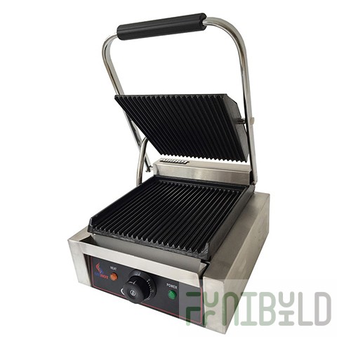 Contact grill AIRHOT CG (single, 400x300x210 in, ribbed surface 220x230 in, 1.8 kW, 220 V)