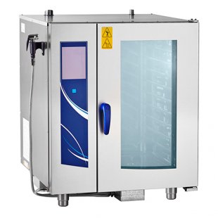 Convection steamer PKA10-1/1PP2 (steam generator, programmable - 120 installed programs and 360 additional, with automatic washing, 10 levels GN 1/1, all stainless steel, without gastronorm containers, firmware via USB)