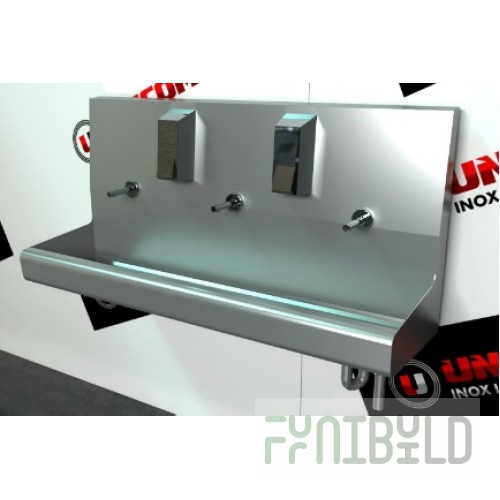 3-section wall-hung washbasin UBP-03S