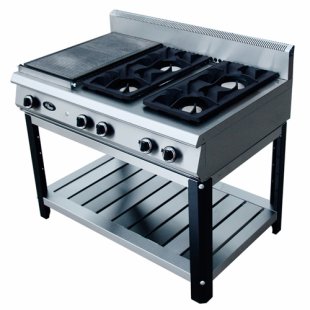 Gas stove 4-burner with solid surface (on stand) F6ZhTLSPG(p) (1+4)/ 13061/50061