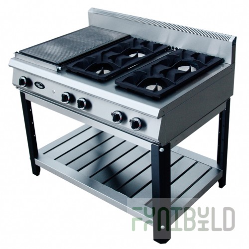 Gas stove 4-burner with solid surface (on stand) F6ZhTLSPG(p) (1+4)/ 13061/50061