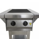 Electric stove 2-x conf. floor without oven. PEP-0.24-N-01 (417 (627)x850x860 (880)mm) stainless steel