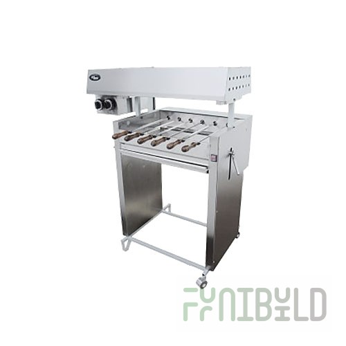 Gas shashlik maker F2SHUG (for 6 skewers) (900x600x1190mm, 220V, 7kW, weight 58kg)