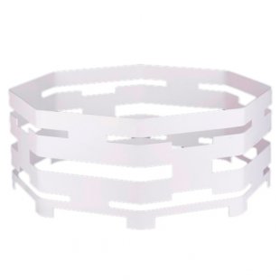 Octagonal buffet base 400x150mm, white, art. 00421