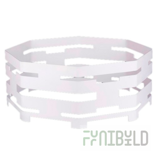 Octagonal buffet base 400x150mm, white, art. 00421