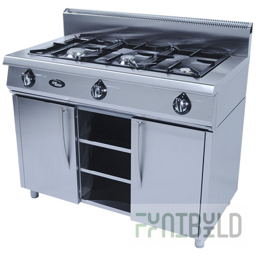 Gas stove 3-burner without oven (on stand) F3PG/600/50043 (600x1120x1050mm, 13.5 kW)