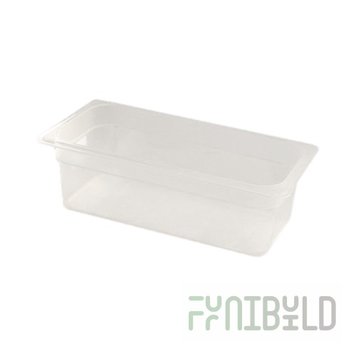 Gastronorm container without lid p/p GN 1/3, H-100, 325x176x100mm, (plastic, transparent), in pack. 18/6 pcs. 422101101