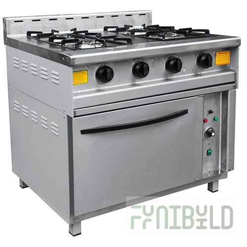 Gas stove with oven PG-4D (950x862x930 (950) in, 20 kW, 220 V)