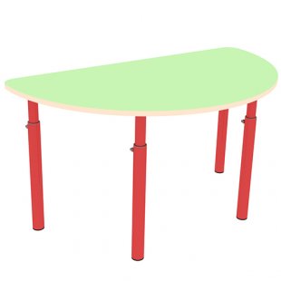 Children's table semicircular, adjustable 1-3gr. 1000x550x460 (520, 580) in art. PK (SALAD)