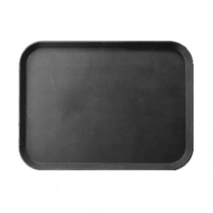 Rubberized rectangular tray 450x350x25mm, (black), 25 pcs. in pack.