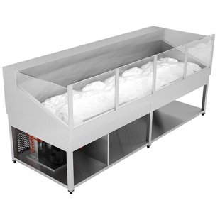 Refrigerated display case for fish Gastrolux BOR-129/Pr(1200x900x1050 in, 0.5 kW, 220 V)