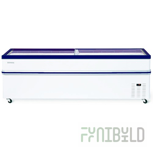 Bonet freezer chest V=1300 l. BF 2500 L blue (0...+10/-18 to -25C, 2500x960x850mm, 12.5kW, 220V)