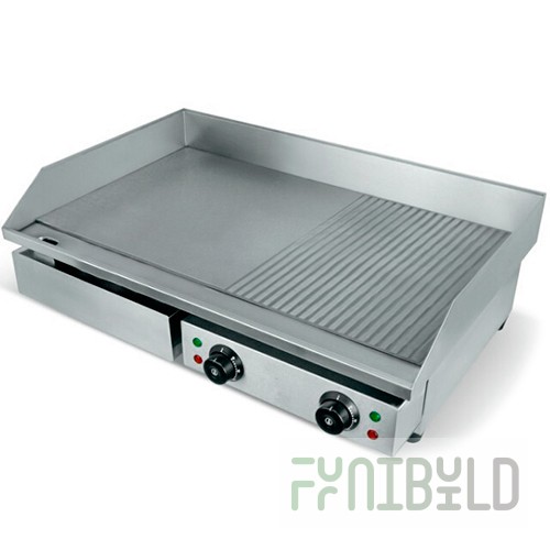 Frying surface WY-822 (730x510x245 in, 4.4 kW, 220 V, combined frying surface, stainless steel)