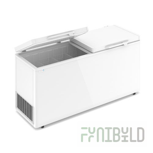 Chest freezer V=590l, F 700 SD, -12...-25C, 1800x600x840mm double blind lid (4 baskets)