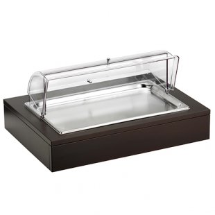 Serving tray stainless steel Roll-Top polycarbonate, with cooling Pintinox art. 00000038341 / 51130950