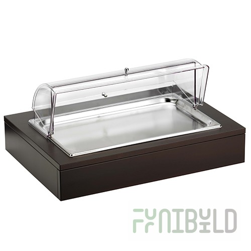 Serving tray stainless steel Roll-Top polycarbonate, with cooling Pintinox art. 00000038341 / 51130950