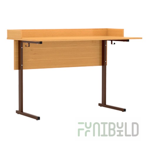 Student desk 2-seater chemistry, physics, biology (plastic with side 1200x600x760mm) art. StHF(b) (BEEK)
