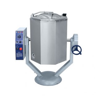 Cooking kettle, manual tilting, lower mixer drive, solid-drawn (60 l, 100 C, steam jacket) KPEM-60-OMR