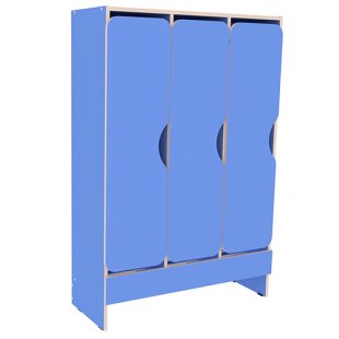 Children's wardrobe 3-section 900x350x1350mm, art. ШД-3 (BLUE)