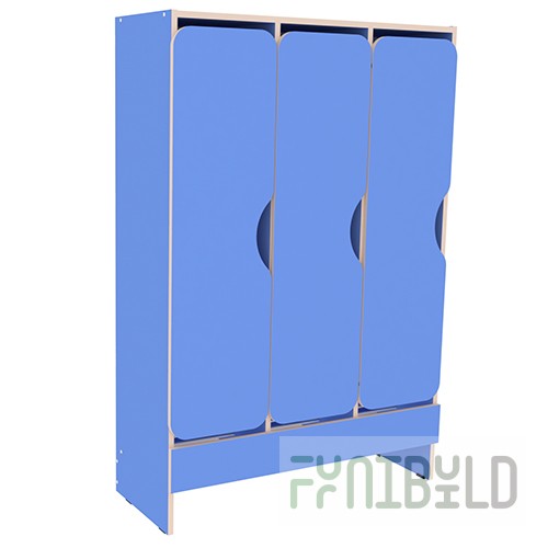 Children's wardrobe 3-section 900x350x1350mm, art. ШД-3 (BLUE)