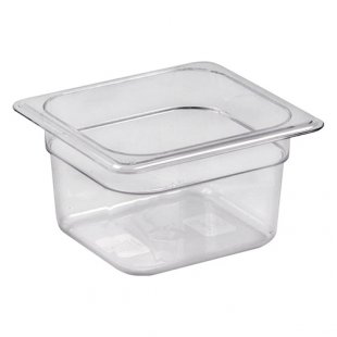 Gastronorm container without lid polycarb. GN 1/6, H-100, 176x162x100mm
