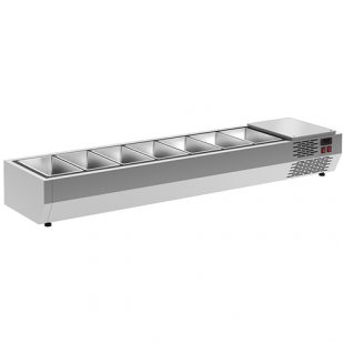 Medium-temperature display case tabletop 1630x400x220 in, A40 SM 1.6 0430 (Carboma VT3-G) +2...+10
