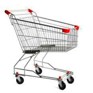 Shopping trolley STA080-XX Standard red (780x510x950, 80l, wheels 100 and 125 in. polyurethane)