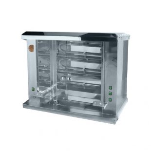 Electric skewers grill F3U2E (glass back wall) (950x570x750 in, 380V, 6.8 kW, weight 66 kg)