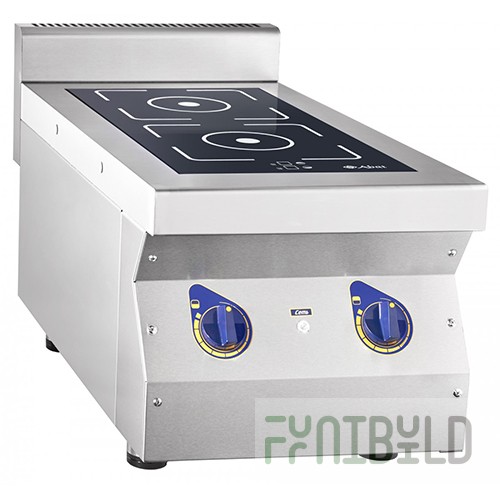Induction cooker KIP-27N (400x750x475 in, tabletop, 2 conf, 6mm glass ceramic, BOOST mode, 3.5 kW, 230V)