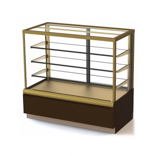 Medium-temperature display case. 1300x700x1280mm, KC70 VV 1.3-1 (VHSv - 1.3d Carboma Cube Lux), +0...+7C, 3 shelves