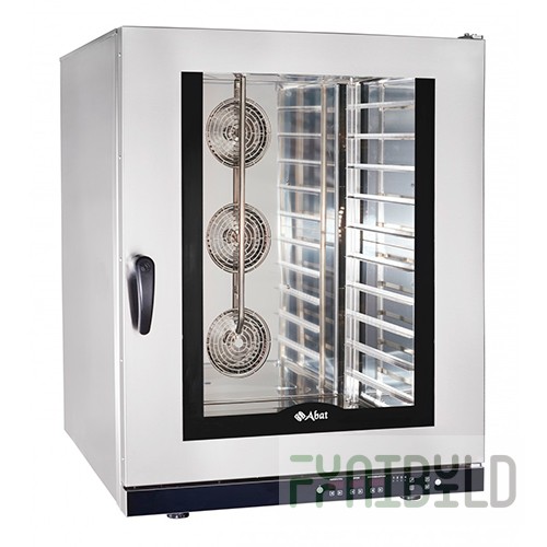 Convection oven KEP-10P (10 levels, 400x600 in, 865x867x1137 in, stainless steel chamber, program, without baking trays) all stainless steel.