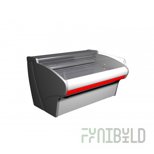 Universal display case (fish on ice) 1330x1100x900mm, G110 SP 1.25-2 (VKhSl-1.25 Сarboma G110) -1...+2