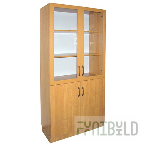 Cabinet for the staff room (glass, wide) 900x400x1900mm, art. ШПС-80 (БУК)