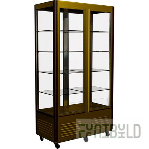 Medium-temperature air-conditioning cabinet 1100x600x1950mm, D4 VM 800-1 (R800C Lux brown-gold) +2...+10C, 8 shelves
