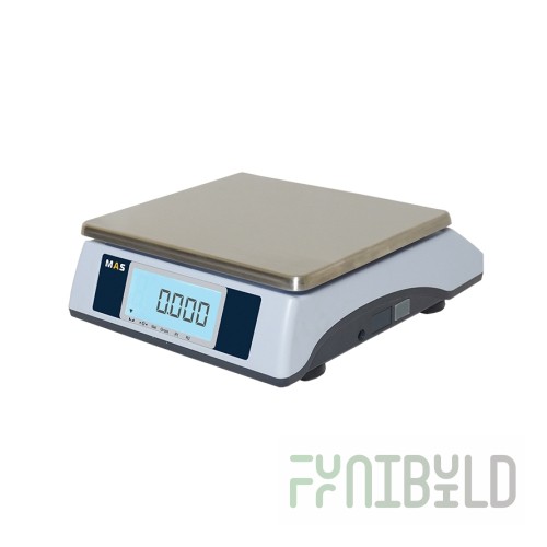 Electronic portion scales compact with display for the client MAS MSC-25D (platform 250x215mm, up to 25 kg)