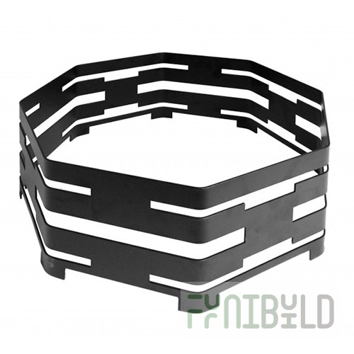 Octagonal buffet base 260x150mm, black, art. 00423