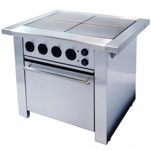 Electric stove 4-burner with oven F4PDKE/900/24025 (1047x872x860mm, 18 kW, 380V)