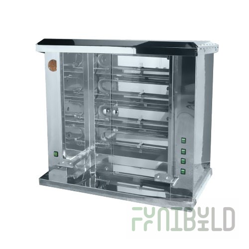 Electric spit grill F4U2E (950x570x940 in, 380V, 9.3 kW, weight 82.5 kg)
