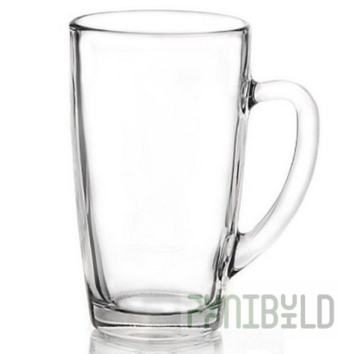 Mug 450 ml. d=80, h=140 in transparent. Cappuccino /20/840/, art.1488, in pack. 20/840 pcs.