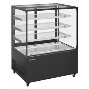 Medium-temperature display case, 1200x700x1300 (1350) in, KS71-130 VV 1.2-1 +2...+10C black