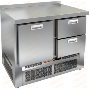 Table with refrigerated cabinet Hicold GNE12/TN O (1000x700x850mm, -2...+10 °C)