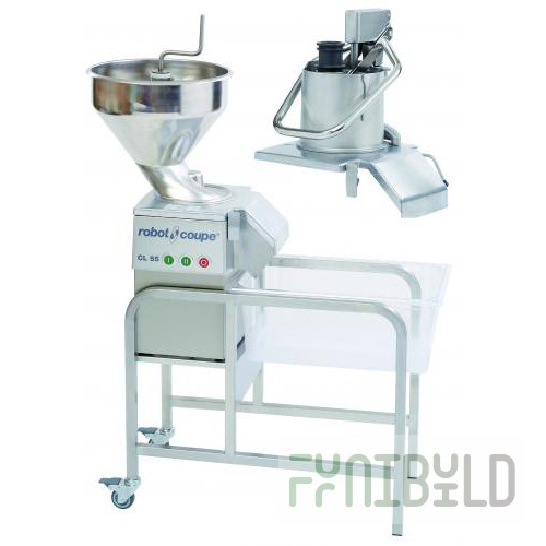 Vegetable cutter ROBOT COUPE CL55 two hoppers 3F (865x396x1272 in, 1.1 kW, 380V)